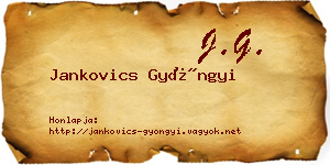 Jankovics Gyöngyi névjegykártya