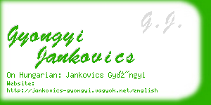 gyongyi jankovics business card